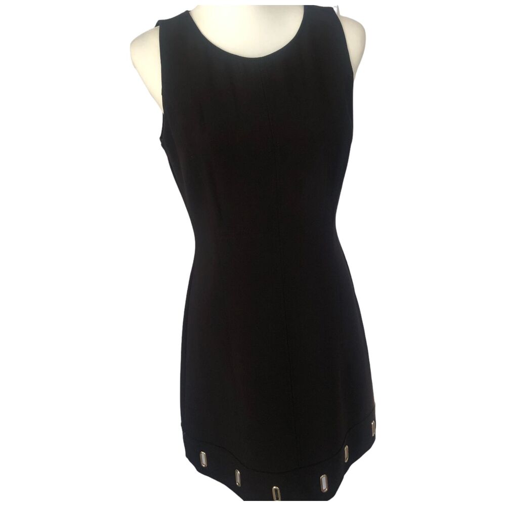 White House‎ Black Market Sleeveless Gold Cutout Sheath Cocktail Office Dress 4 - Picture 4 of 14